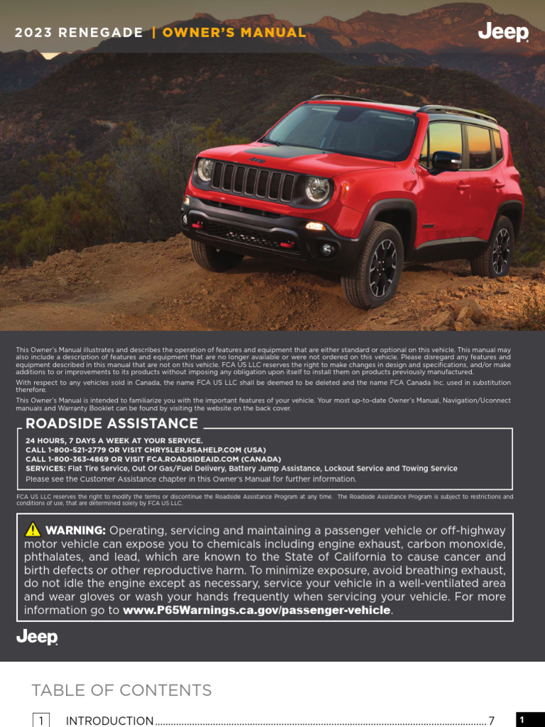 2023 Jeep Renegade | PDF | Chrysler | Trailer (Vehicle)