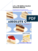 Instant Download Absolute C 5th Edition Savitch Solutions Manual PDF Full Chapter