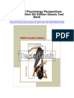 Instant Download Abnormal Psychology Perspectives Update Edition 5th Edition Dozois Test Bank PDF Full Chapter