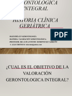 Valoracion Gerontologica Integral e Historia Clinica Geriatrica