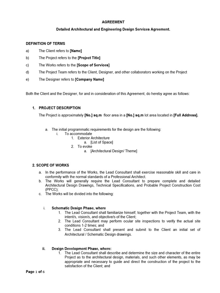 Architectural Design Services Agreement | PDF | Consultant | Arbitration