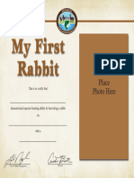 4CP My First Rabbit Certificate With Photo