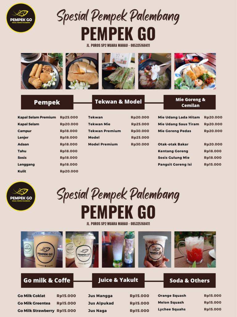 Menu Spesial Pempek Palembang | PDF