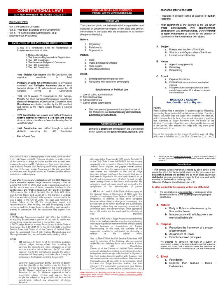 Midterms Notes With PPTS | PDF | Initiative | Constitution