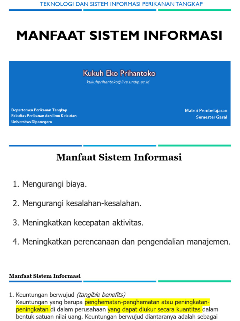 Manfaat Sistem Informasi Perikanan | PDF | Bisnis