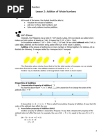 Chapter 1 Lesson 2 Addition of Whole Numbers