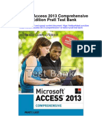 Instant Download Microsoft Access 2013 Comprehensive 1st Edition Pratt Test Bank PDF Full Chapter