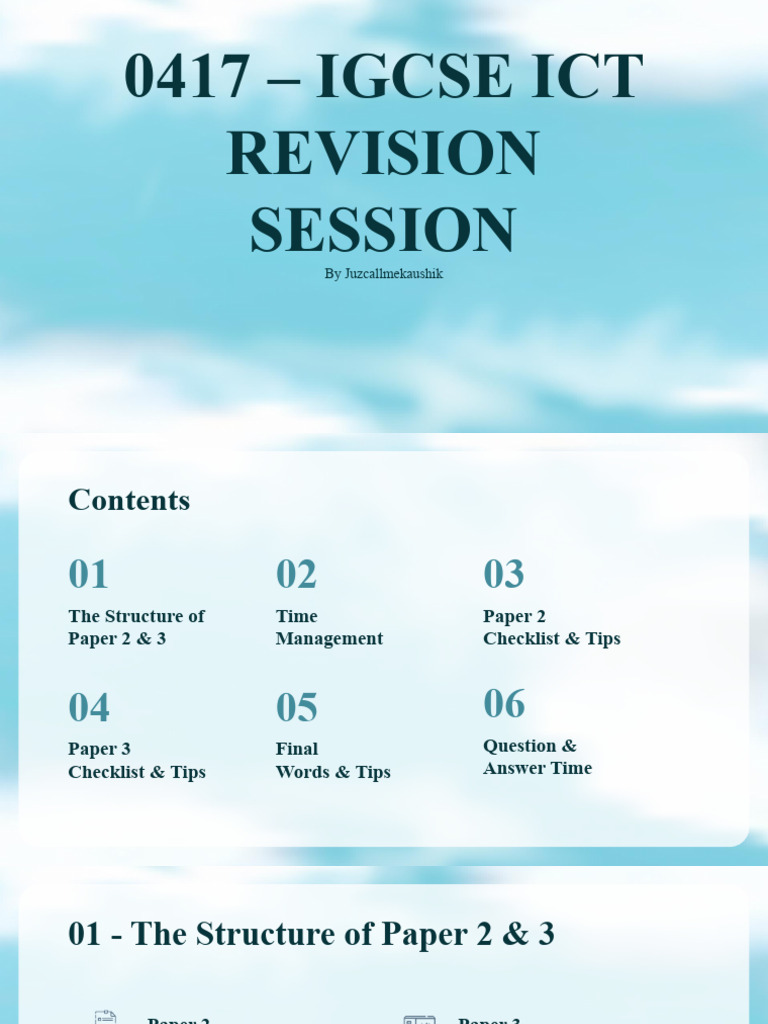 ICT 0417 Study Session Presentation by @juzcallmekaushik | PDF