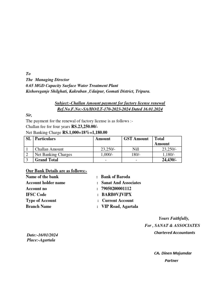 Factory License | PDF | Finance & Money Management