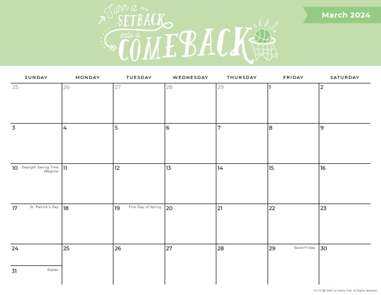 Positive Thoughts Calendar 2024 03 PDF