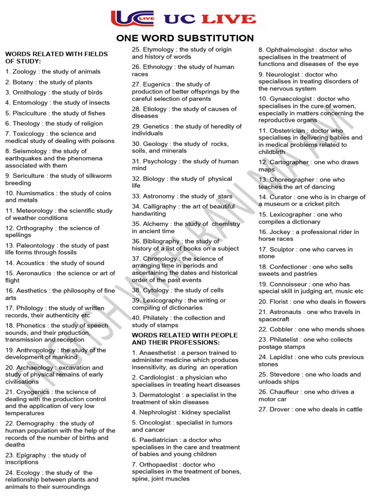 One Word Lesson PDF | PDF