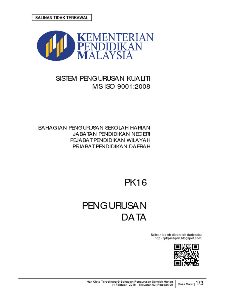 Pk16 Pengurusan Data Pdf