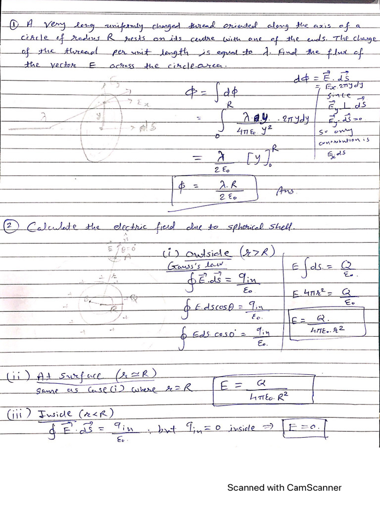 Gauss Law Applications Pdf