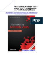 Instant Download Shelly Cashman Series Microsoft Office 365 and Access 2016 Comprehensive 1st Edition Pratt Solutions Manual PDF Full Chapter