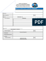 Materials Installation Permit