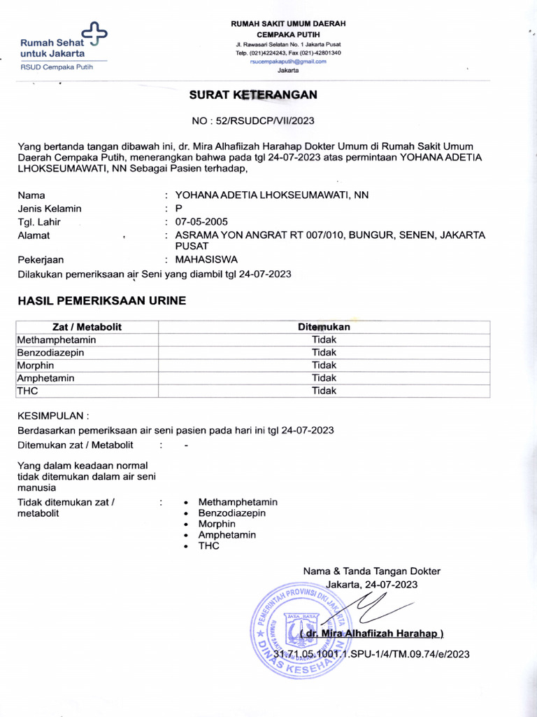 Surat Keterangan | PDF