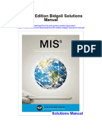 Instant Download Mis 6th Edition Bidgoli Solutions Manual PDF Full Chapter