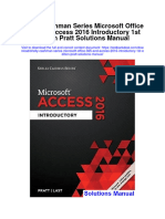 Instant Download Shelly Cashman Series Microsoft Office 365 and Access 2016 Introductory 1st Edition Pratt Solutions Manual PDF Full Chapter