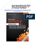 Instant Download Shelly Cashman Series Microsoft Office 365 and Office 2016 Introductory 1st Edition Vermaat Test Bank PDF Full Chapter