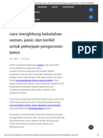 Cara Menghitung Kebutuhan Semen, Pasir, Dan Kerikil Untuk Pekerjaan Pengecoran Beton - KUMPUL ENGINEER