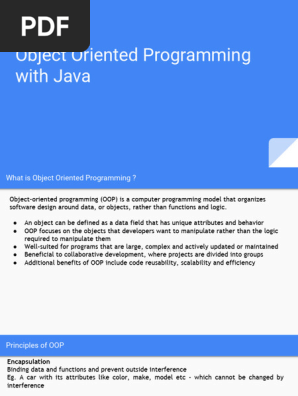 Object Oriented Programming handwritten notes 