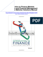 Instant Download Introduction To Finance Markets Investments and Financial Management 16th Edition Melicher Solutions Manual PDF Full Chapter