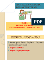 Kegiatan Posyandu Pelatihan Kader Posyandu