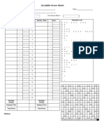 Scrabble Score Sheet