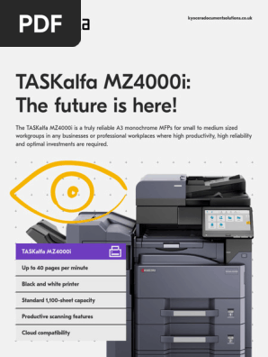 TASKalfa MZ4000i A3 Monochrome MFP | PDF | Image Scanner | Printer