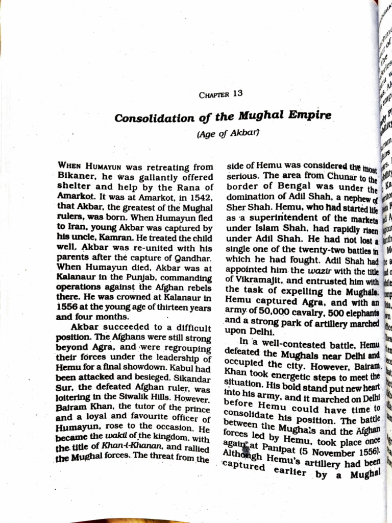 Akbar's Rise and Empire Consolidation | PDF | Mughal Empire