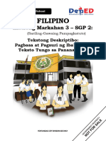 FilipinoSHS - Q3 - W2 - Tekstong Deskriptibo Pagbasa at Pagsuri NG Ibat-Ibang Teksto - (Rodolfo P. Yabut)