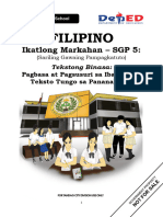 Filipino11 - Q3 - Week5 - Tekstong Binasa Pagbasa at Pagsusuri Sa Ibat-Ibang Teksto