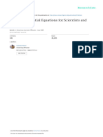 Partial Differential Equations For Scientists and