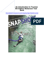 Instant download Snapshots an Introduction to Tourism Canadian 6th Edition Nickerson Test Bank pdf full chapter