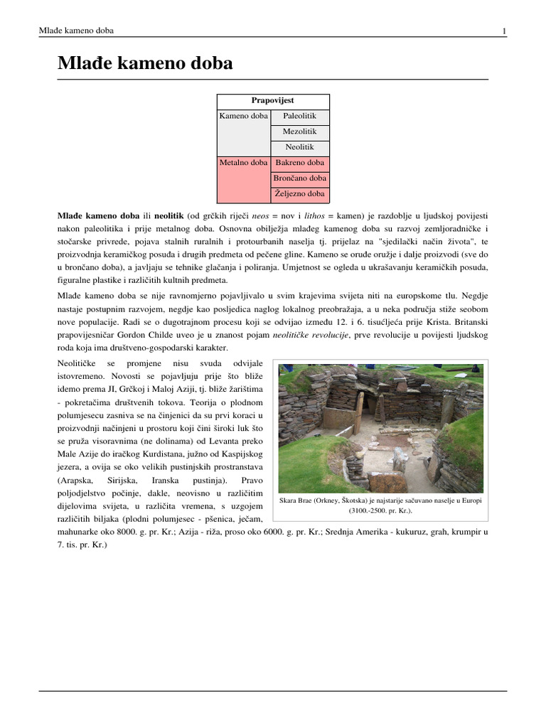 Mlađe kameno doba | PDF