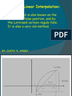 Method of Linear Interpolation