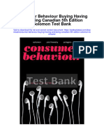Instant Download Consumer Behaviour Buying Having and Being Canadian 5th Edition Solomon Test Bank PDF Full Chapter