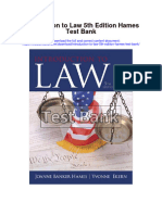 Instant Download Introduction To Law 5th Edition Hames Test Bank PDF Full Chapter