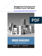 Instant Download Modern Management Concepts and Skills 12th Edition Certo Test Bank PDF Full Chapter