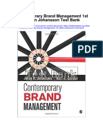 Instant Download Contemporary Brand Management 1st Edition Johansson Test Bank PDF Full Chapter