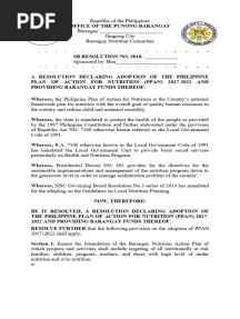 SB Resolution PPAN Adoption 2017-2022