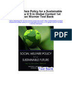 Instant Download Social Welfare Policy For A Sustainable Future The U S in Global Context 1st Edition Wormer Test Bank PDF Full Chapter