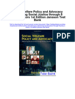 Instant Download Social Welfare Policy and Advocacy Advancing Social Justice Through 8 Policy Sectors 1st Edition Jansson Test Bank PDF Full Chapter