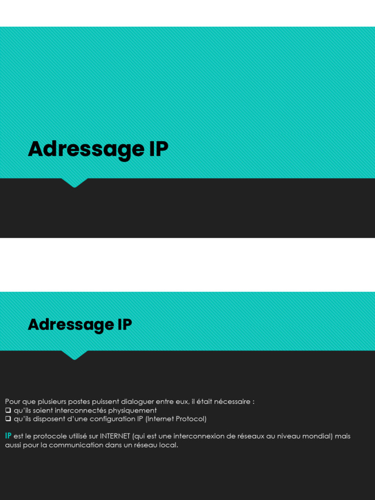 Types et classes d'adresses IP | PDF | Adresse IP | Standards Internet