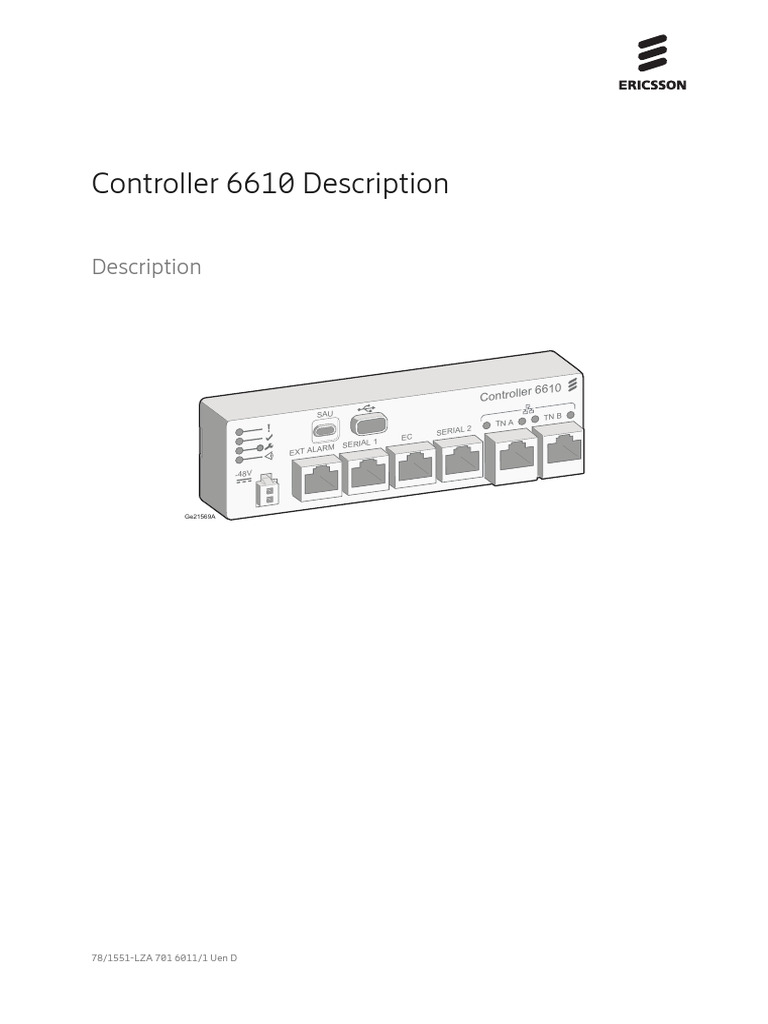 Controller 6610 Description | PDF | Usb | Bit Rate