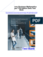 Instant Download Contemporary Business Mathematics For Colleges 17th Edition Deitz Test Bank PDF Full Chapter