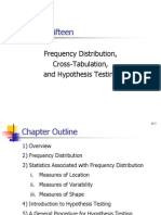 Frequency Distribution, Cross-Tabulation, and Hypothesis Testing