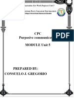 MODULE Unit 5 Purposive Communication 2