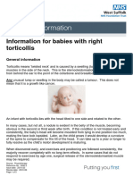 Information For Babies With Right Torticollis