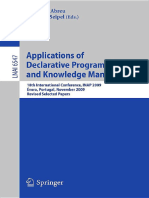 (Lecture Notes in Computer Science 6547 Lecture Notes in Artificial Intelligence) Terrance Swift (Auth.), Salvador Abreu, Dietmar Seipel (Eds.) - Applications of Declarative Programming and Knowledge